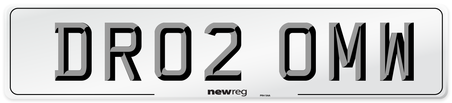 DR02 OMW Number Plate from New Reg